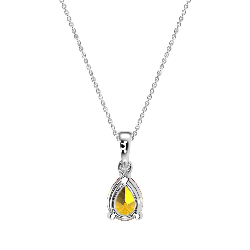 Solitaire Tear Drop Necklace