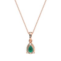 Solitaire Tear Drop Necklace