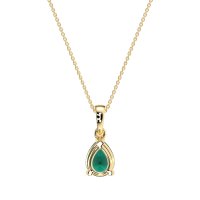 Solitaire Tear Drop Necklace