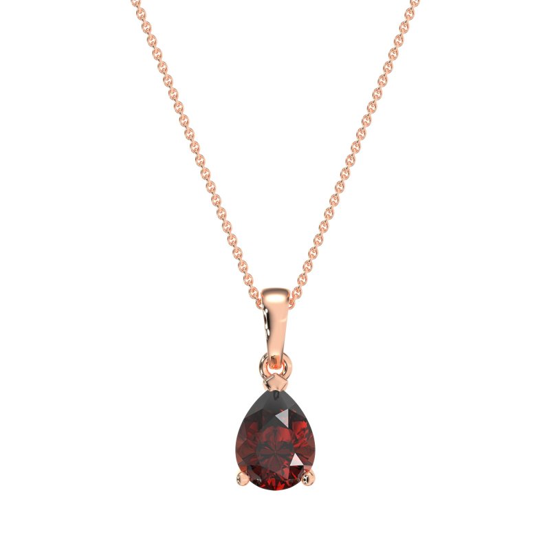 Solitaire Tear Drop Necklace
