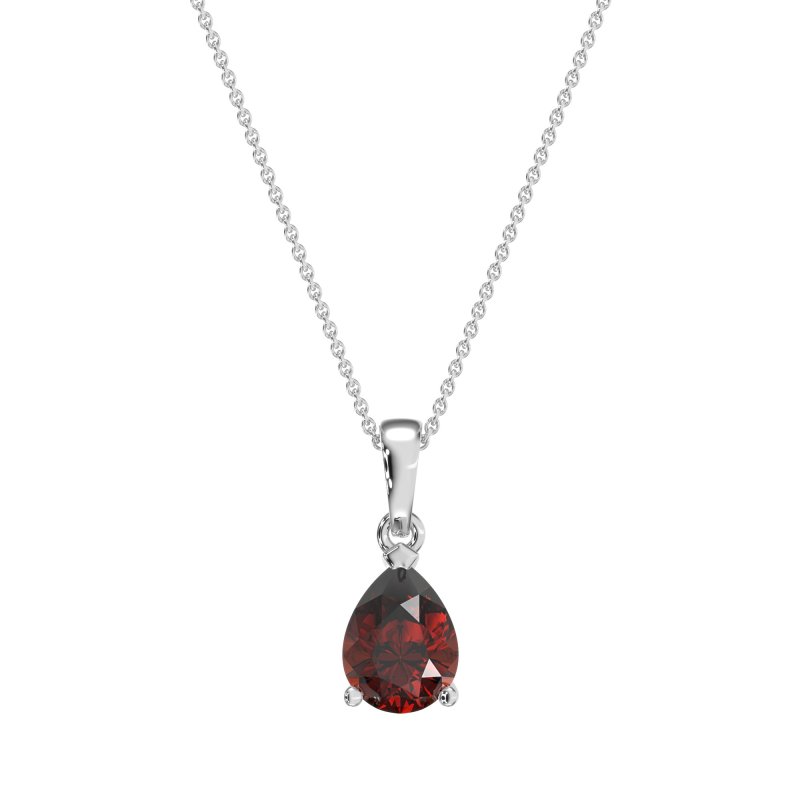 Solitaire Tear Drop Necklace