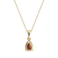 Solitaire Tear Drop Necklace