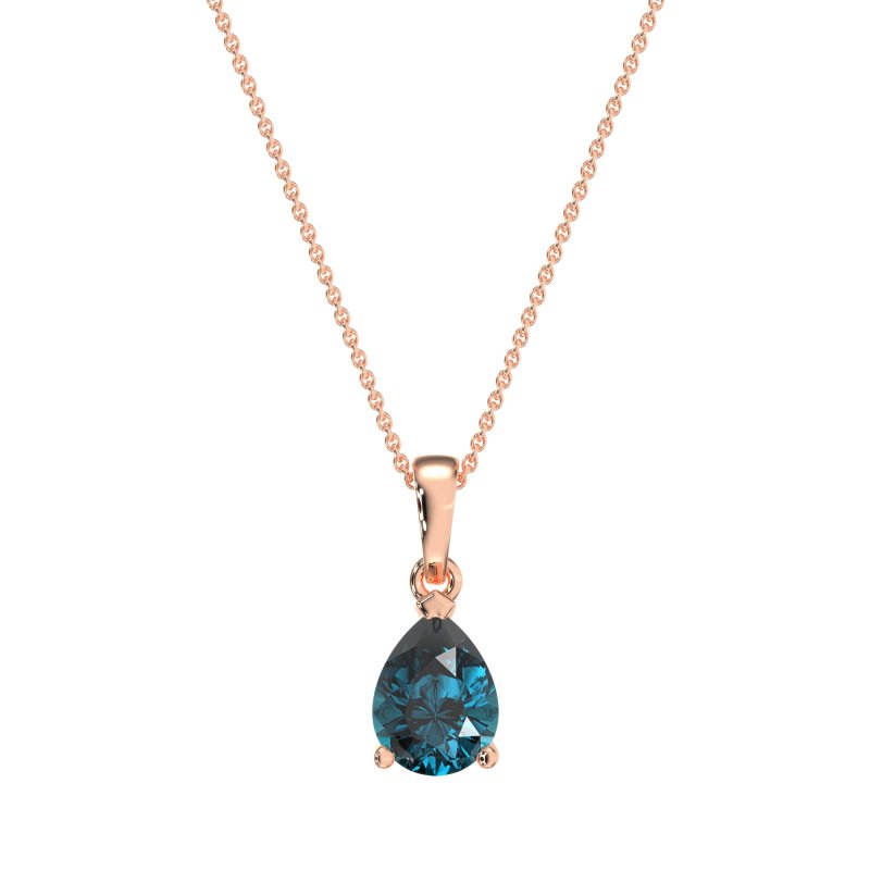 Solitaire Tear Drop Necklace