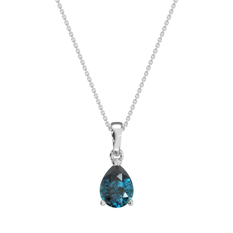 Solitaire Tear Drop Necklace