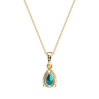 Solitaire Tear Drop Necklace