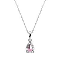 Solitaire Tear Drop Necklace