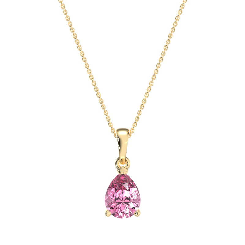 Solitaire Tear Drop Necklace