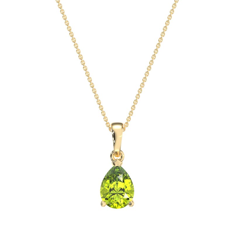 Solitaire Tear Drop Necklace