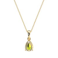 Solitaire Tear Drop Necklace