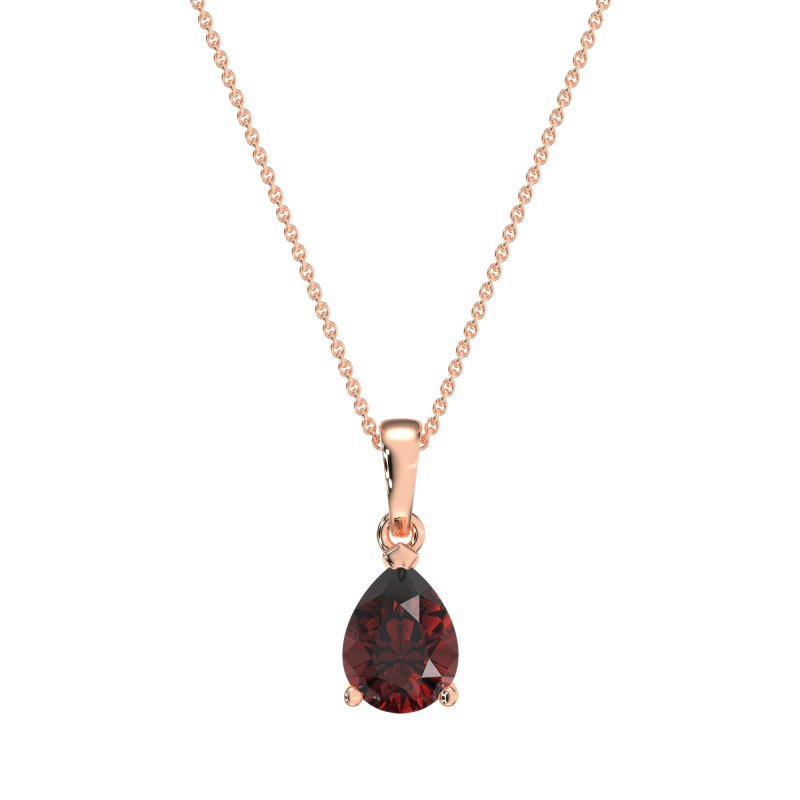 Solitaire Tear Drop Necklace