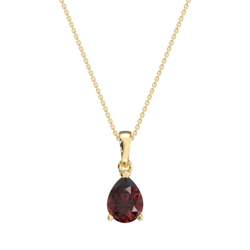 Solitaire Tear Drop Necklace