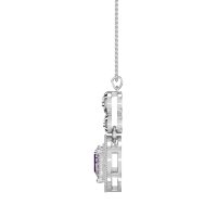 Tear Drop Halo Necklace