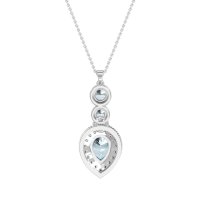 Tear Drop Halo Necklace