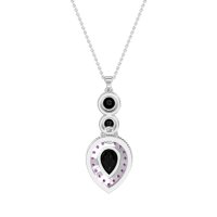 Tear Drop Halo Necklace
