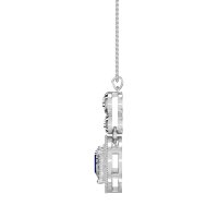 Tear Drop Halo Necklace