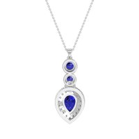 Tear Drop Halo Necklace
