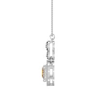 Tear Drop Halo Necklace
