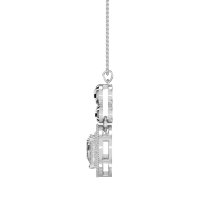 Tear Drop Halo Necklace
