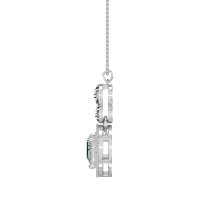 Tear Drop Halo Necklace
