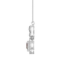 Tear Drop Halo Necklace