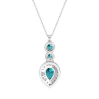 Tear Drop Halo Necklace