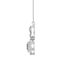 Tear Drop Halo Necklace