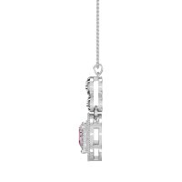 Tear Drop Halo Necklace