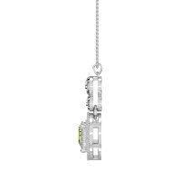 Tear Drop Halo Necklace