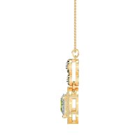 Tear Drop Halo Necklace