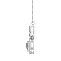 Tear Drop Halo Necklace