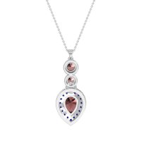 Tear Drop Halo Necklace