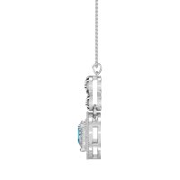 Tear Drop Halo Necklace