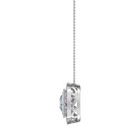 Round Halo Bezel Necklace
