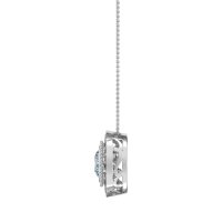 Round Halo Bezel Necklace
