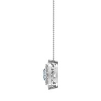 Round Halo Bezel Necklace