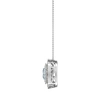 Round Halo Bezel Necklace