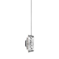 Round Halo Bezel Necklace