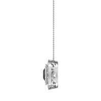 Round Halo Bezel Necklace