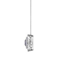 Round Halo Bezel Necklace