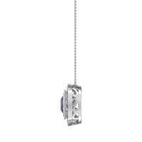 Round Halo Bezel Necklace