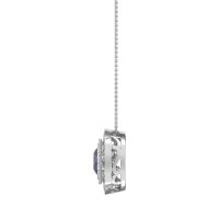 Round Halo Bezel Necklace