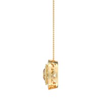 Round Halo Bezel Necklace