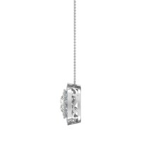 Round Halo Bezel Necklace