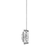 Round Halo Bezel Necklace