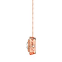 Round Halo Bezel Necklace