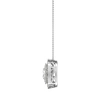 Round Halo Bezel Necklace