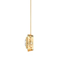 Round Halo Bezel Necklace