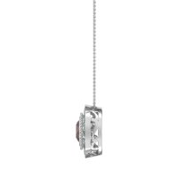 Round Halo Bezel Necklace