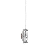 Round Halo Bezel Necklace