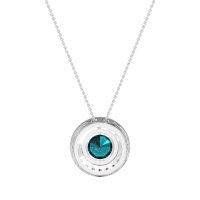 Round Halo Bezel Necklace